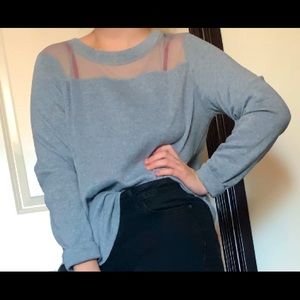 Grey Sweatshirt with mesh!!!